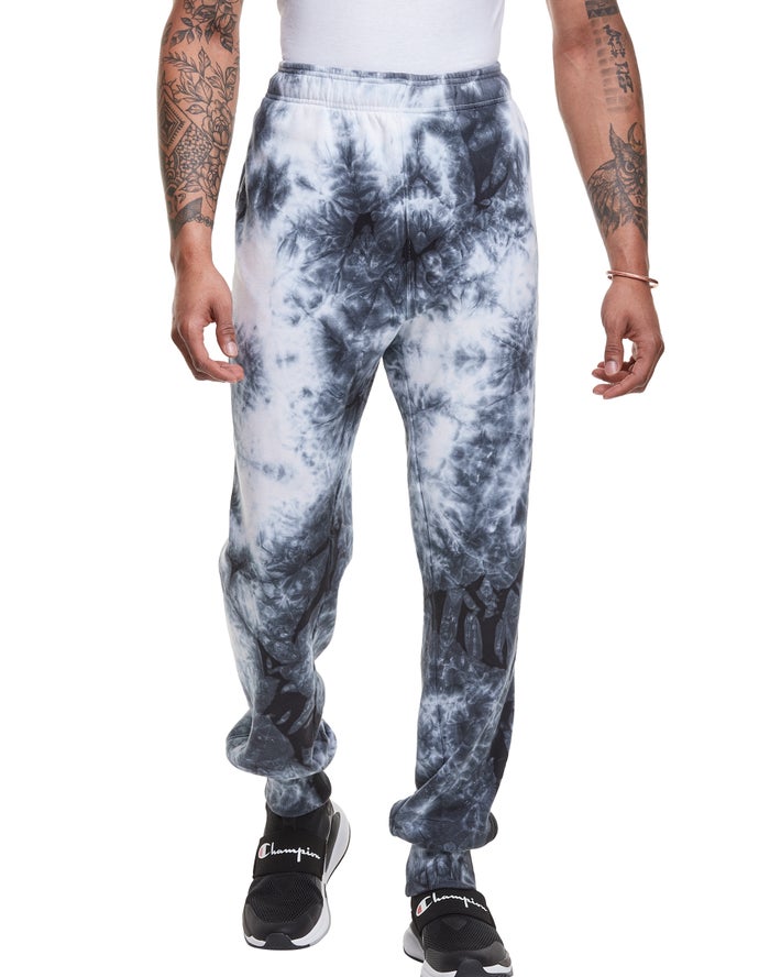 Champion Galaxy Dye - Miesten Valkoinen/Mustat Collegehousut - Suomi 6429801-HI